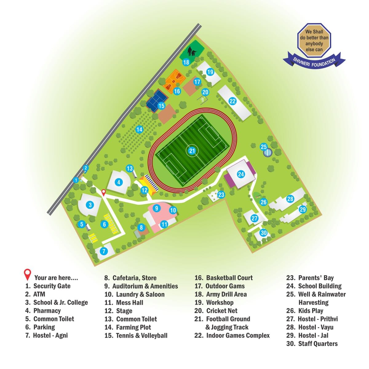 shivneri school map